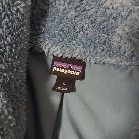 Patagonia Los Gatos Vest High Pile Fleece Zipper Blue Pockets 25216 Womens Large - Picture 3 of 9